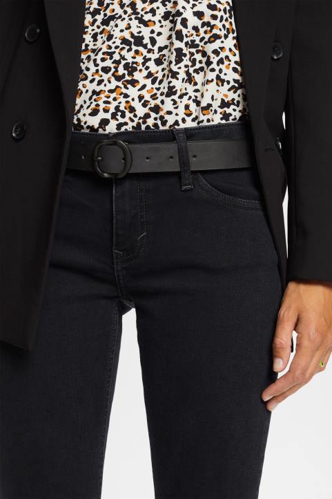 naiset Esprit musta nahkavyö Lisätarvikkeet 82T619