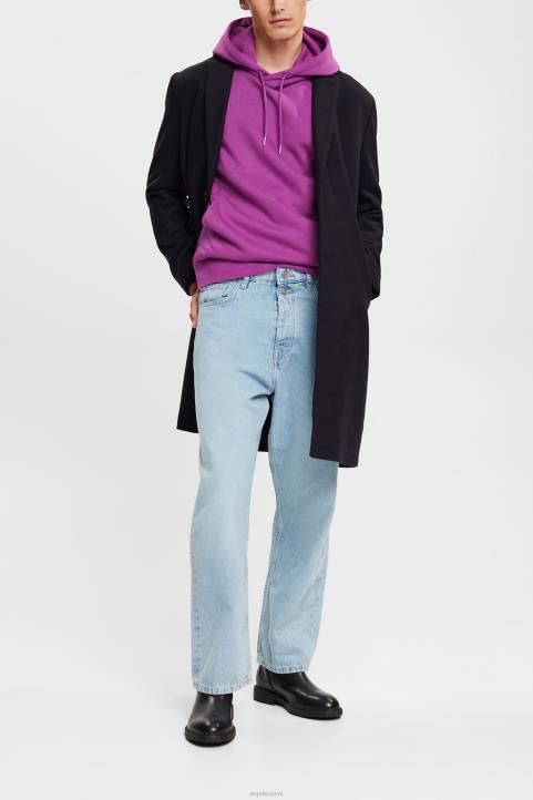 miehet Esprit sininen valkaistu väljät farkut kestävästä puuvillasta denim 82T6848