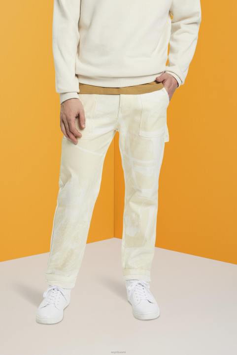 miehet Esprit beige suoralahkeiset cargo-housut, joissa kuviointi housut & housut 82T6675