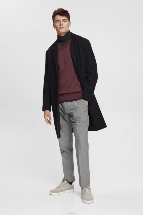 miehet Esprit harmaa ohuet flanellihousut housut & housut 82T6692