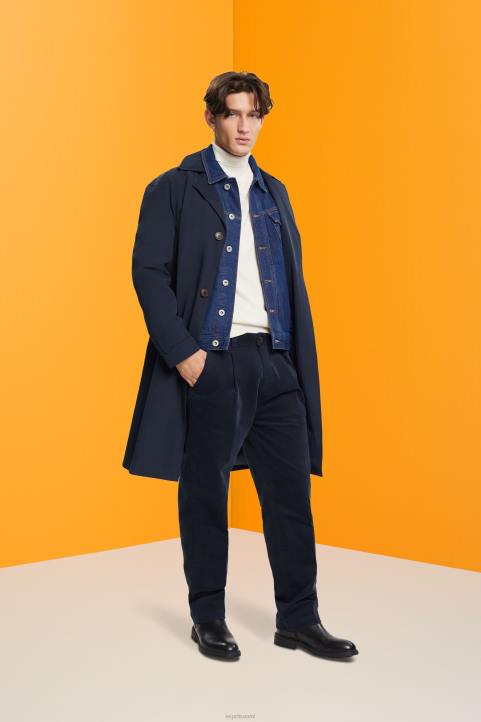 miehet Esprit laivasto leveät vakosamettihousut housut & housut 82T6333