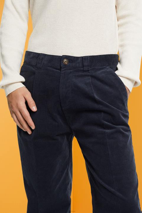 miehet Esprit laivasto leveät vakosamettihousut housut & housut 82T6333