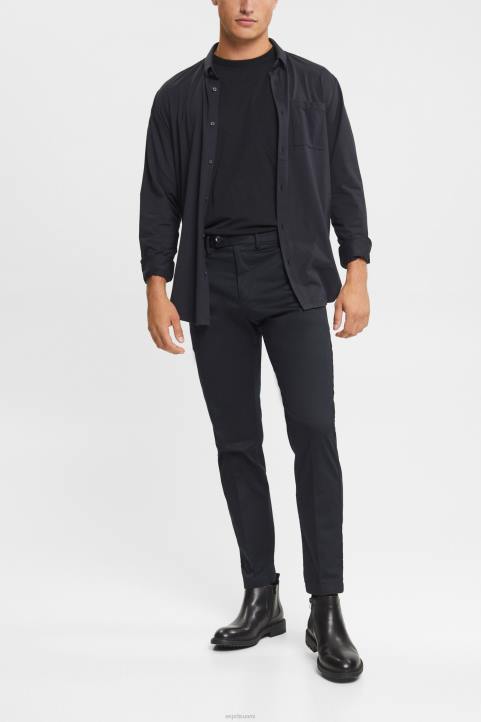 miehet Esprit musta joustavat puuvillachinot housut & housut 82T6902