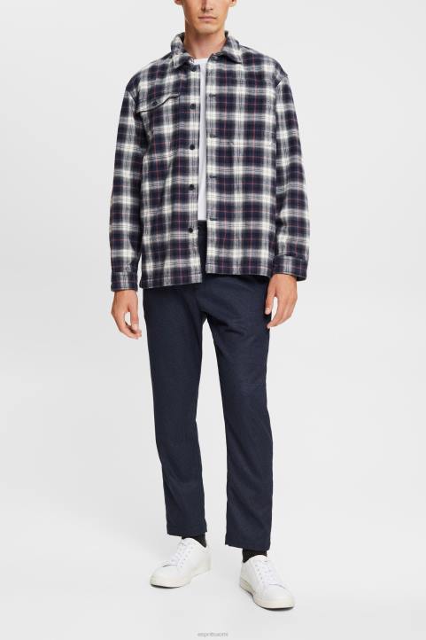 miehet Esprit tummansininen kuvioidut pukuhousut housut & housut 82T6880