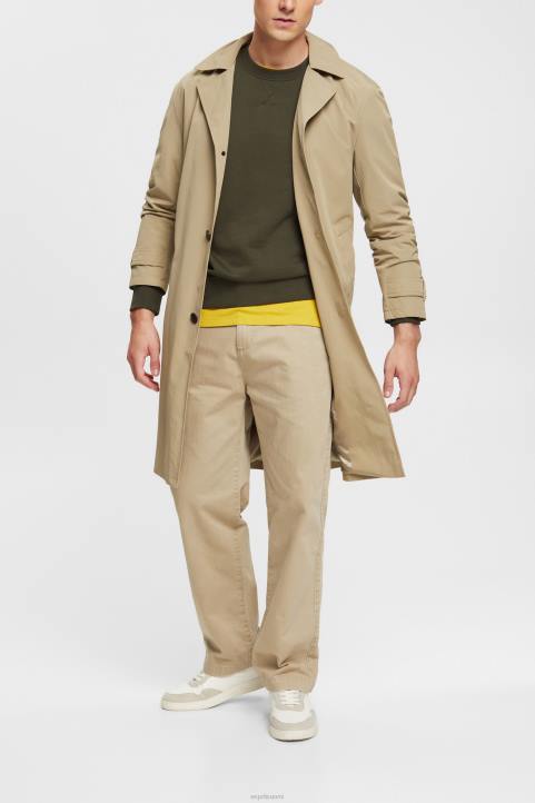 miehet Esprit valkoinen leveät lahkeet, kestävät puuvillahousut housut & housut 82T6330