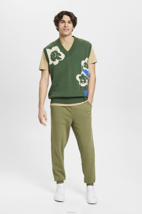 miehet Esprit oliivi lenkkeilyhousut logopainatuksella lenkkeilijät 82T6666