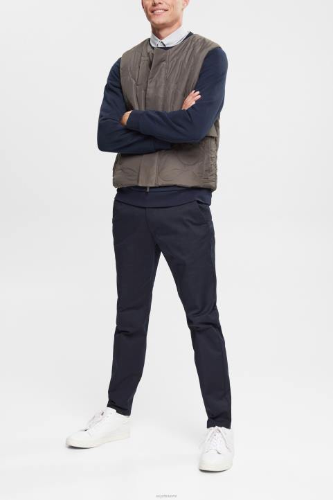 miehet Esprit tumma khaki tikattu liivi liivi 82T6842