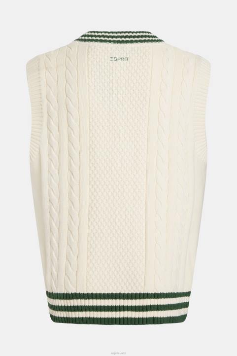 miehet Esprit Smaragdin vihreä college villapaita liivi neuleet 82T6811