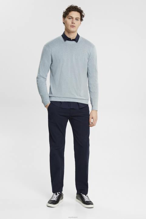 miehet Esprit harmaa sininen hieno neulepusero neuleet 82T6685