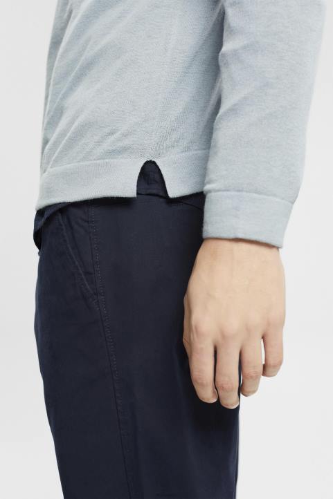 miehet Esprit harmaa sininen hieno neulepusero neuleet 82T6685