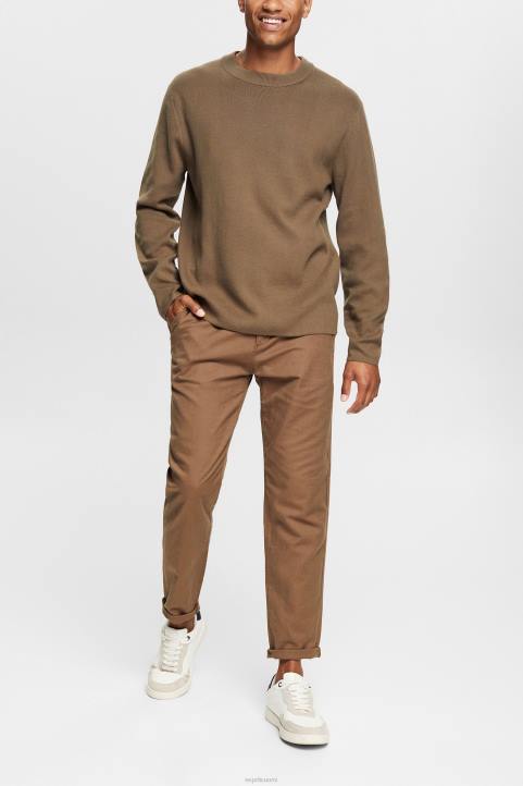 miehet Esprit khakin vihreä neulepusero neuleet 82T6840