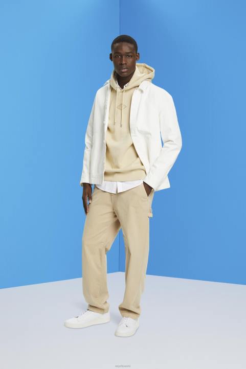 miehet Esprit beige huppari, jossa logopainatus rinnassa neulepaidat & hupparit 82T6639