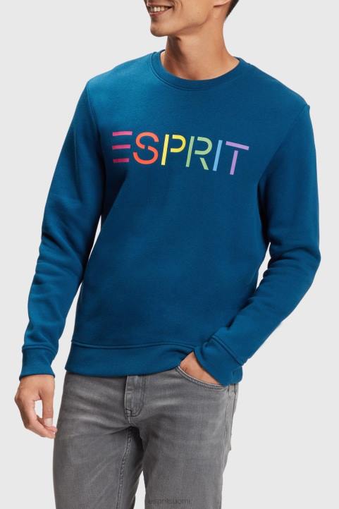 miehet Esprit bensa sininen logoprinttipaita neulepaidat & hupparit 82T6869