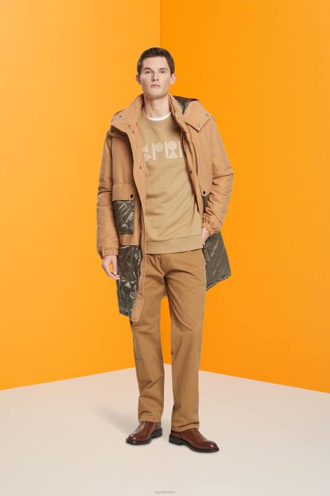 miehet Esprit khaki beige collegepaita logopainatuksella neulepaidat & hupparit 82T6852