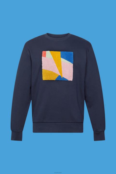 miehet Esprit laivasto applikoitu collegepaita neulepaidat & hupparit 82T6882