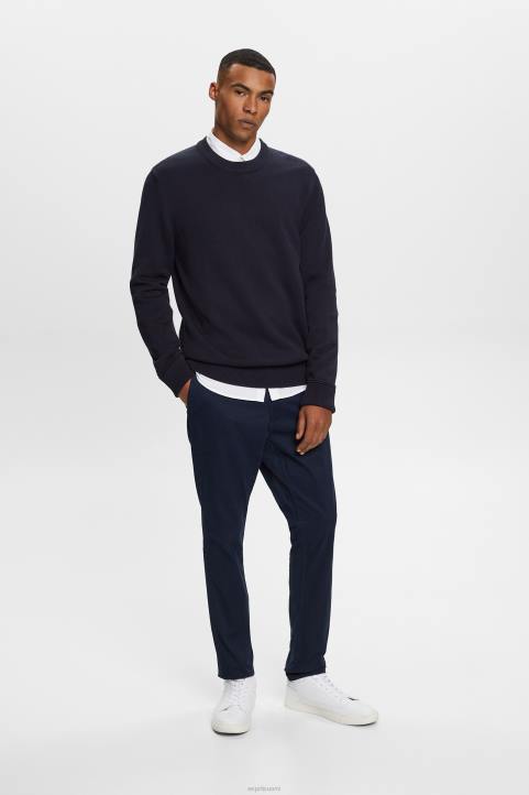 miehet Esprit laivasto puuvillainen pyöreäkaula-paita neulepaidat & hupparit 82T6579