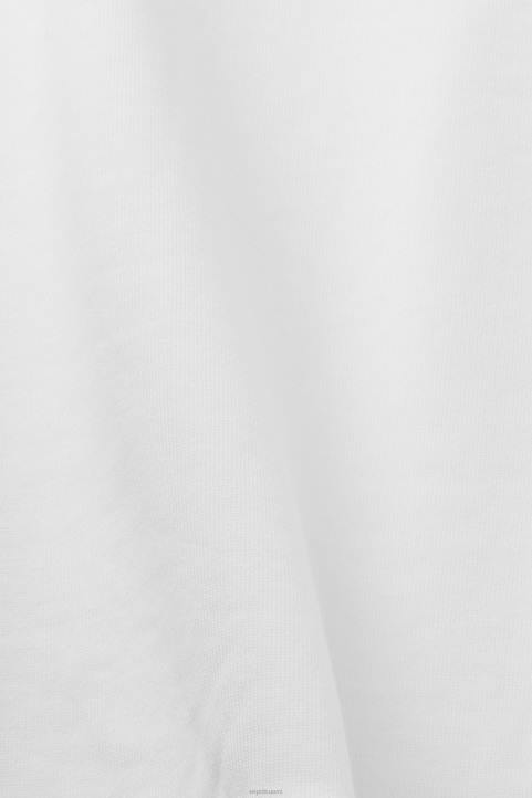 miehet Esprit luonnonvalkoinen logollinen collegepaita, 100% luomupuuvillaa neulepaidat & hupparit 82T6580