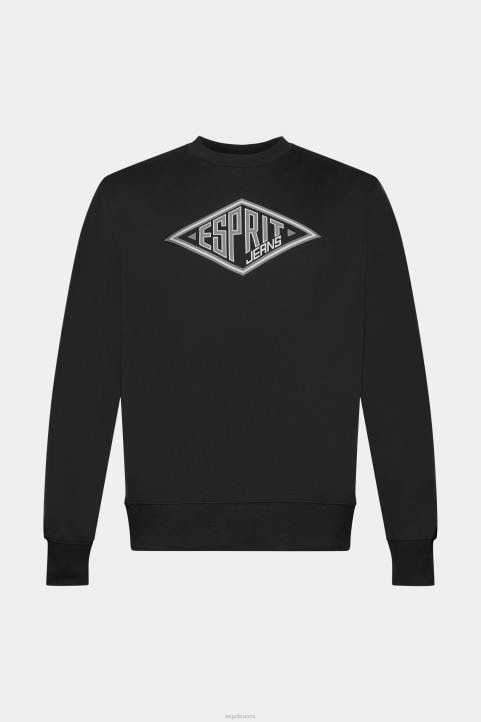 miehet Esprit musta logoprinttipaita neulepaidat & hupparit 82T6653