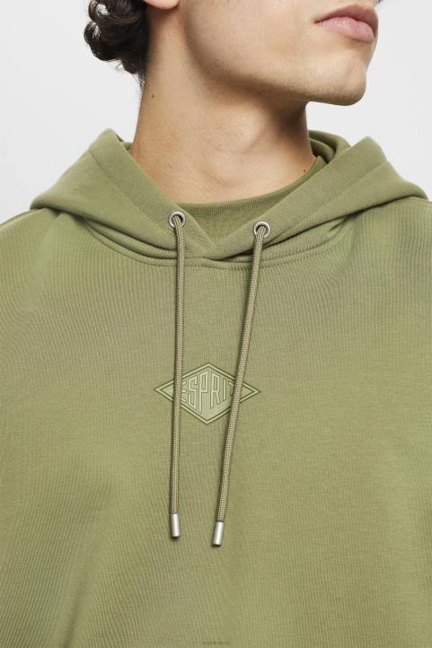 miehet Esprit oliivi huppari, jossa logopainatus rinnassa neulepaidat & hupparit 82T6640