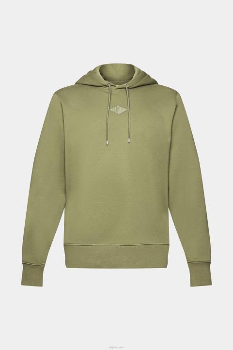 miehet Esprit oliivi huppari, jossa logopainatus rinnassa neulepaidat & hupparit 82T6640