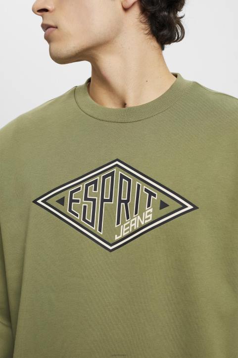 miehet Esprit oliivi logoprinttipaita neulepaidat & hupparit 82T6656