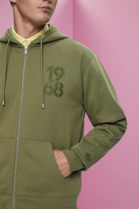 miehet Esprit oliivi täyspitkä vetoketjullinen huppari neulepaidat & hupparit 82T6636