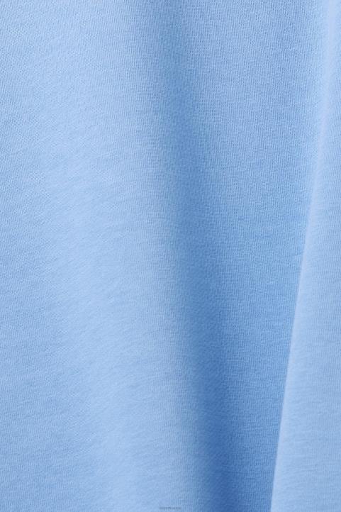 miehet Esprit vaaleansininen laventeli collegepaita, jossa logopainatus selässä neulepaidat & hupparit 82T6647