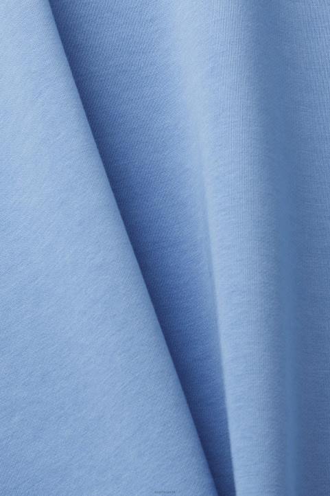 miehet Esprit vaaleansininen laventeli collegepaita logopainatuksella neulepaidat & hupparit 82T6651