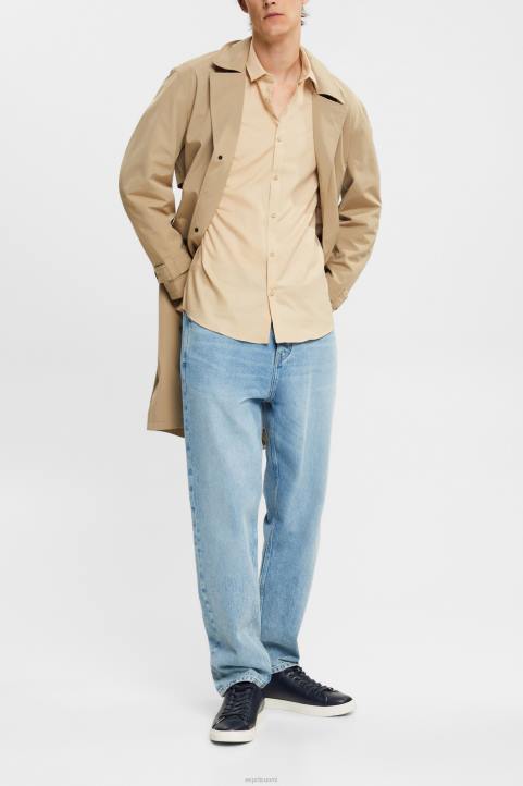 miehet Esprit kerma beige slim fit paita paidat 82T6854