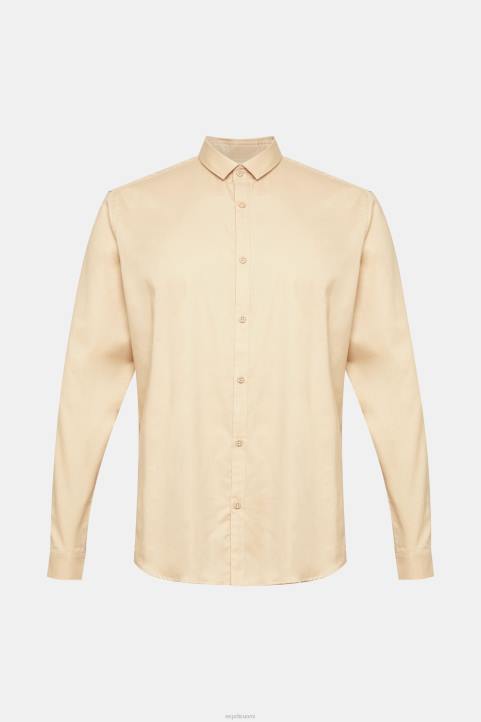 miehet Esprit kerma beige slim fit paita paidat 82T6854