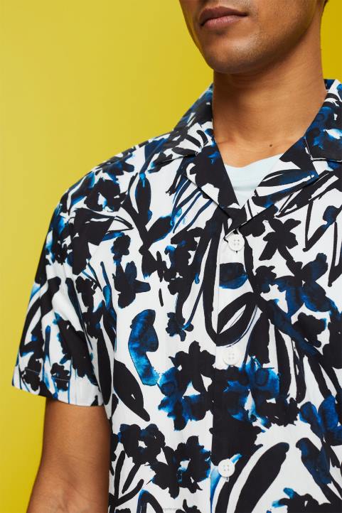 miehet Esprit laivasto kuviollinen lyhythihainen paita, 100% puuvillaa paidat 82T6613