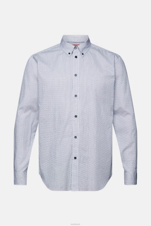 miehet Esprit laivasto puuvillainen popliinipaita paidat 82T6575