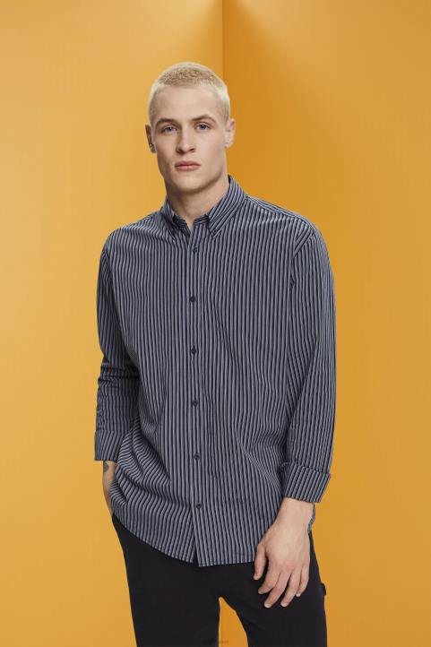 miehet Esprit laivasto raidallinen kestävä puuvillapaita paidat 82T6706