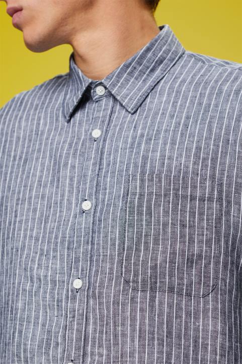 miehet Esprit laivasto raidallinen paita, 100% pellava paidat 82T6596