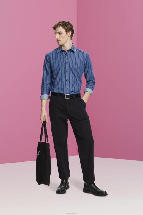 miehet Esprit laivasto slim fit farkkupaita raidoilla paidat 82T6717