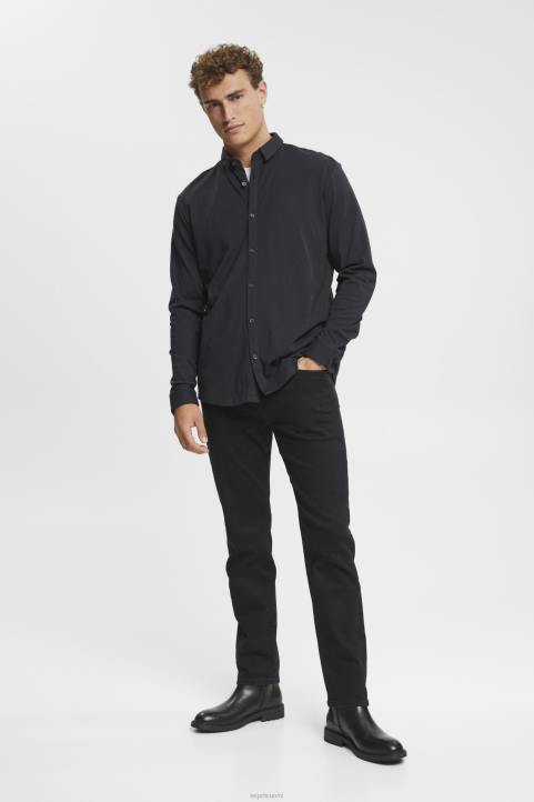 miehet Esprit musta jersey pitkähihainen, 100% puuvillaa paidat 82T6679