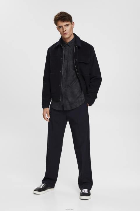 miehet Esprit musta ruudullinen slim fit paita paidat 82T6687