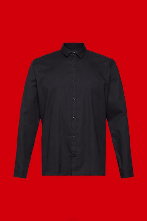 miehet Esprit musta slim fit paita paidat 82T6853