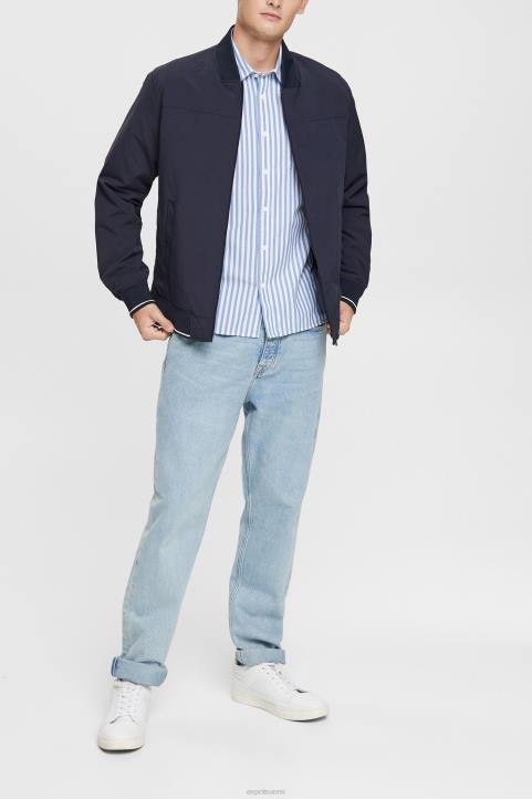 miehet Esprit sininen raidallinen paita paidat 82T6873