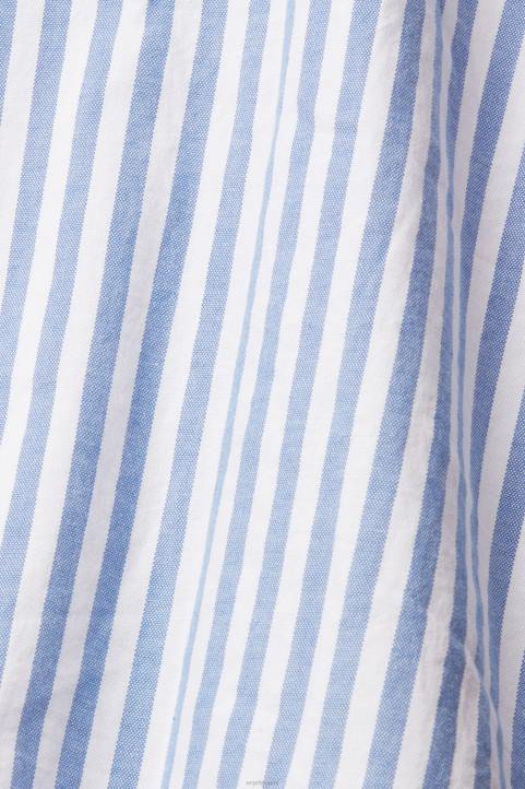 miehet Esprit sininen raidallinen paita paidat 82T6873