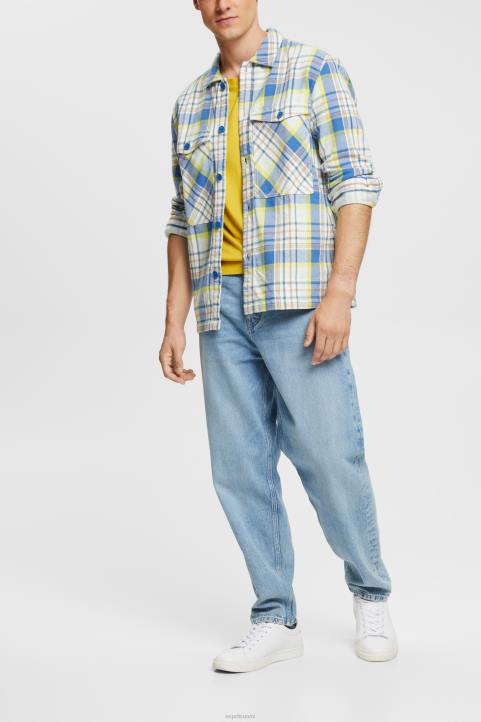 miehet Esprit sininen ruutupaita paidat 82T6886