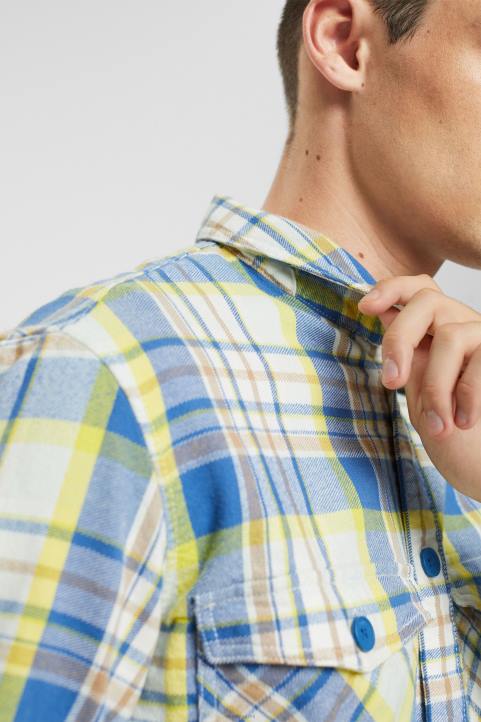 miehet Esprit sininen ruutupaita paidat 82T6886