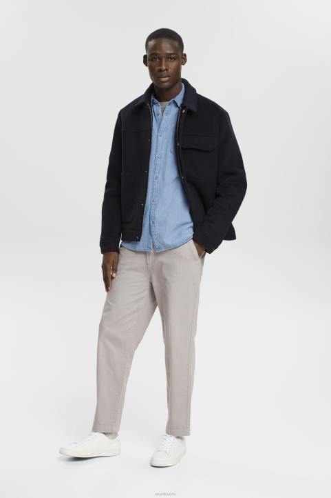 miehet Esprit sininen valo pesu farkkupaita paidat 82T6737