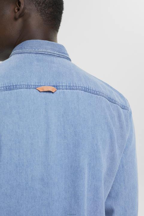 miehet Esprit sininen valo pesu farkkupaita paidat 82T6737