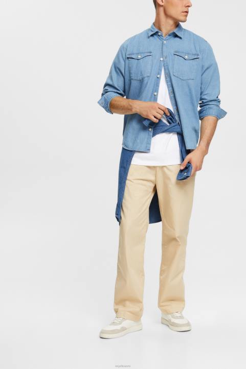 miehet Esprit sininen valo pesu farkkupaita paidat 82T6834