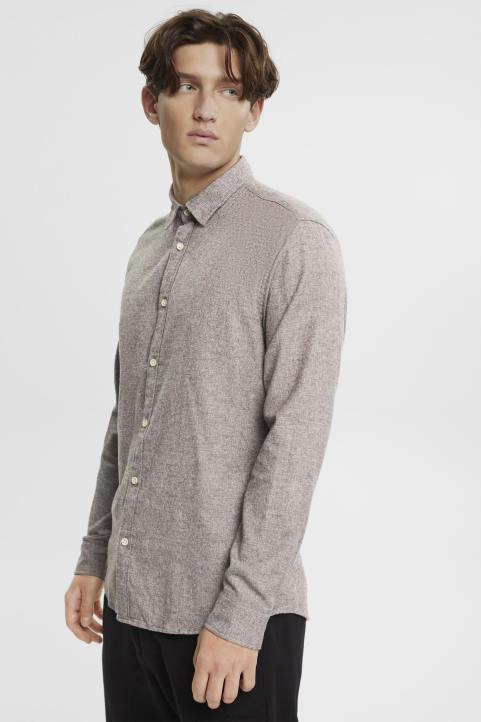 miehet Esprit tumman ruskea slim fit paita paidat 82T6700