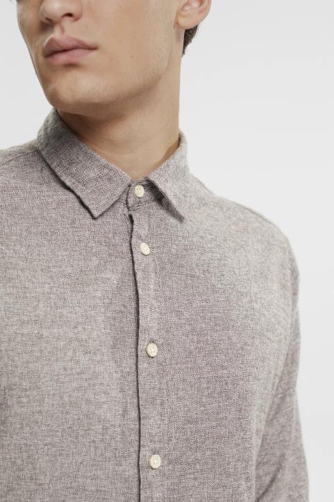 miehet Esprit tumman ruskea slim fit paita paidat 82T6700