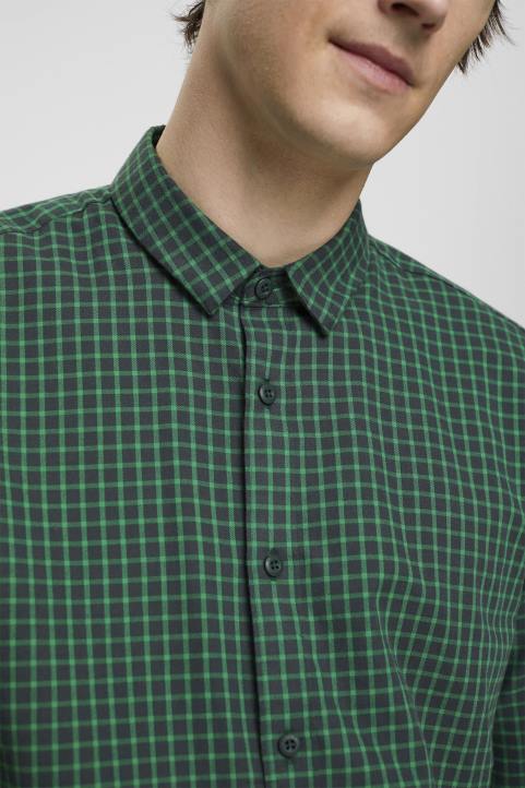 miehet Esprit tumman sinivihreä ruudullinen slim fit paita paidat 82T6688