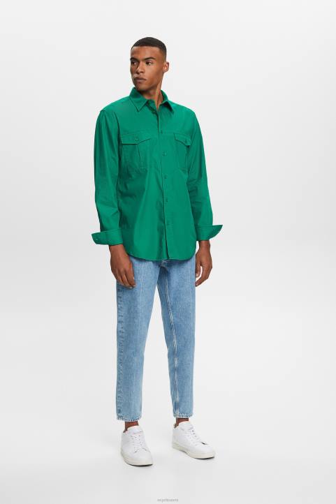 miehet Esprit tummanvihreä apupaita, 100 % puuvillaa paidat 82T6572