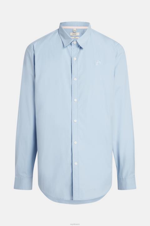 miehet Esprit vaaleansininen slim fit delfiinimerkki popliinipaita paidat 82T6803